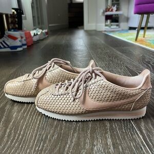 Gold leather Cortez Nike sneakers- Brand new